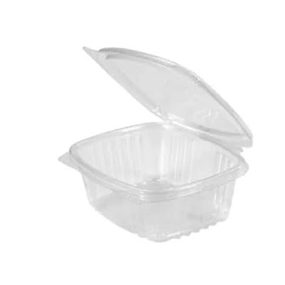 EcoQuality 12oz Clear Hinged Deli Container - For Salads, Fruits, Desserts, and Meal Prep Food Storage - For Takeout, Catering, Delis, Cafes, Grab and Go (150)