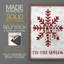 Tis the Season flocon de neige - reproduction encadrée de qualité supérieure - prête à être accrochée - aucun clou requis - aucun clou requis-840445825-840445828