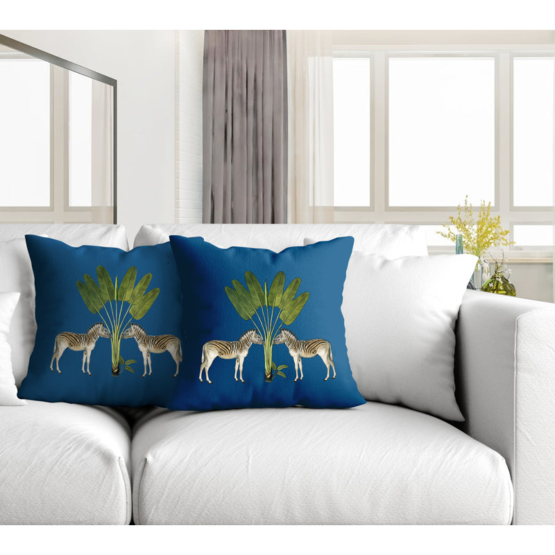 Housse et insert de coussin carré intérieur / extérieur , L 17 po x H 17 po, Turquoise