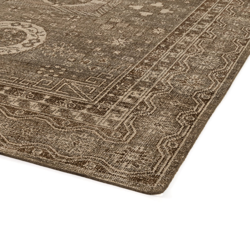 Arwen Hand Knotted Oriental Indoor Rug, Rectangle  3' x 12', Olive