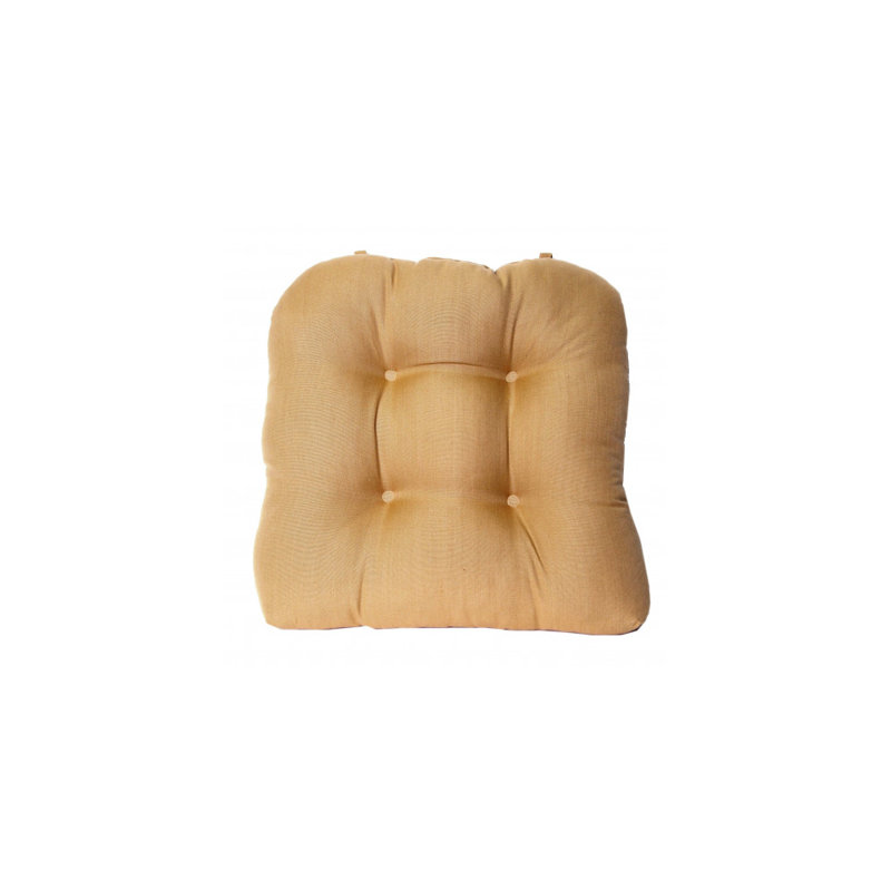 Outdoor 4'' Dining Chair Chair Pad, Mustard
