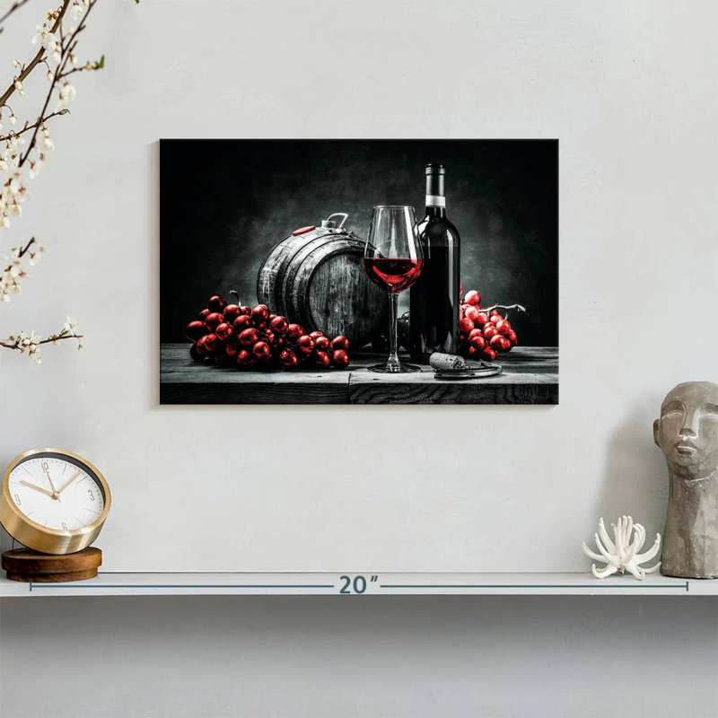Yarlin Wine And Grapes Red Pop, 8" H x 12" W