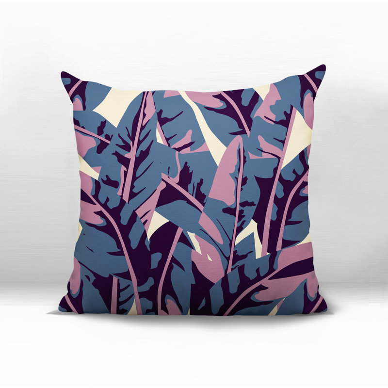 Oreiller carré intérieur / extérieur réversible Fino, Mauve, Carré 15 po