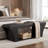 59" Black Upholstered Entryway Bench