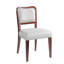 2, chaises d'appoint rembourrées, teintées noyer, de style traditionnel, à assise moelleuse, confortables, élégantes et élégantes, 2, finition noyer, structure solide, tissu, confort ergonomique, événements spéciaux