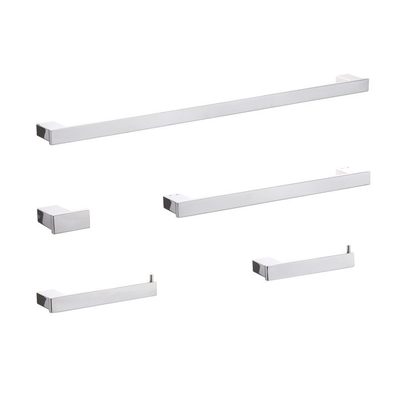 5 - Piece Bathroom Hardware Set, Chrome