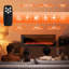 Foyer électrique mural de 72 pouces, foyer encastré avec télécommande, couleur et luminosité de flamme réglables, minuterie, faible bruit, foyer électrique 750 / 1500W, chauffage à écran tactile