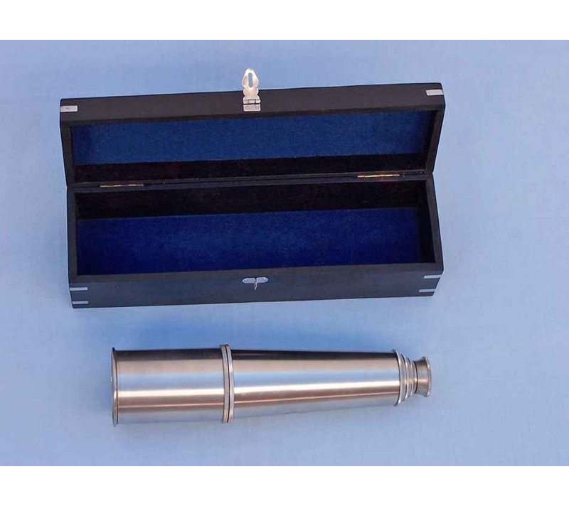 Alia Entertainment Decorative Telescope, Brushed Nickel