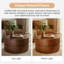 Table basse ronde cannelée à plateau pivotant entièrement assemblé de 27,8 po avec deux surfaces rotatives Jadida Gabriela-1810907515