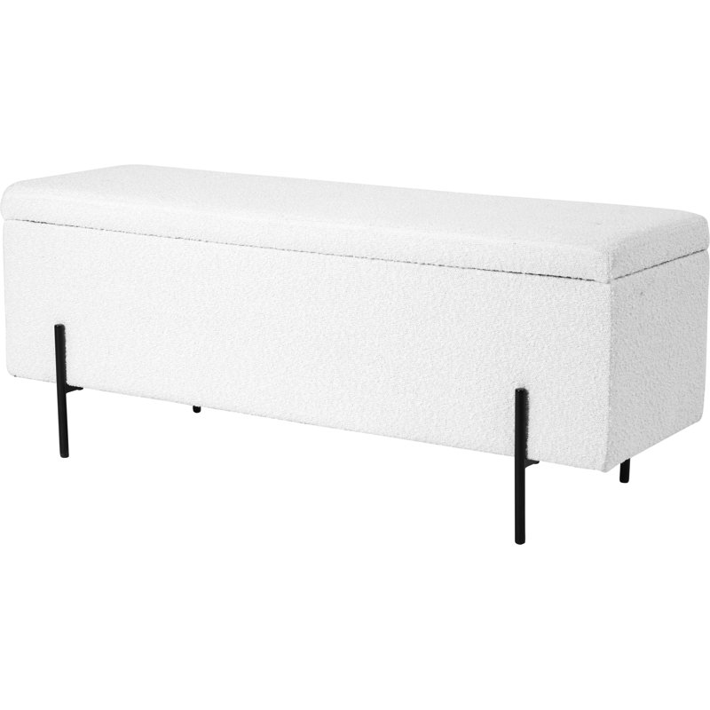 Polyester Upholstered Bench with Flip Top