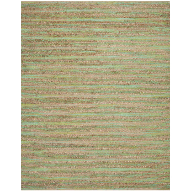 Tapis rayé en jute / coton Doleman, Rectangle 8 pi x 10 pi