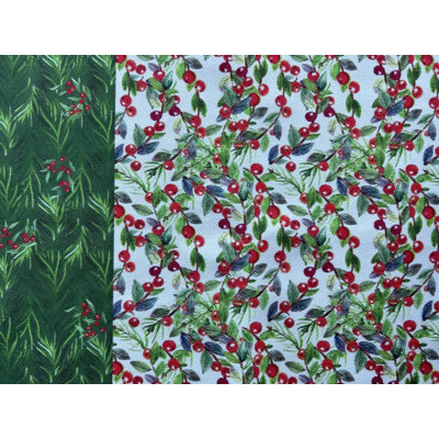 Holiday Runner Holly Berry and Greenery