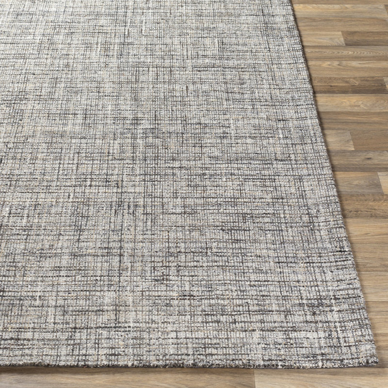 Hand Loomed Wool Area Rug, Rectangle 5' x 7'6"