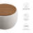 Repose-pieds rond avec rangement 26 po Modway Perla-97667386