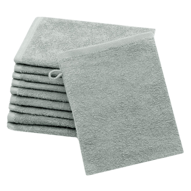 Midweight Washcloth, Light Grey
