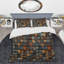 Brown Mosaic Tiles IV - Ensemble de housse de couette moderne-109156731