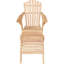 Chaise Adirondack en bois massif avec
