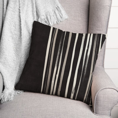  Thin Stripes Outdoor Square Pillow Cover & Insert