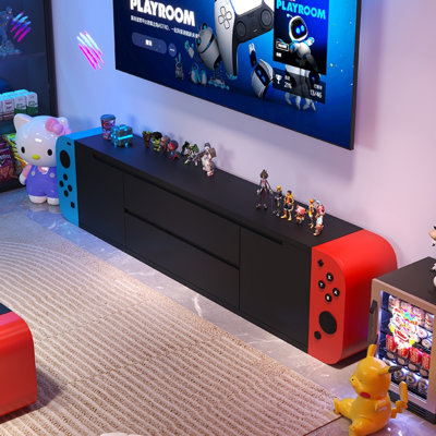 Simple Design Sense TV Cabinet Unfinished TV Stand for TVs up to 88"