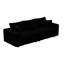 Velours côtelé 3 places de 82,7 po en noir, confort luxueux avec sièges profonds, siège convertible en chaise longue de 82,7 po, rembourré confortable, repose-pieds assortis, éponge à haute densité, support à ressort, stable de 750 lb-350533103