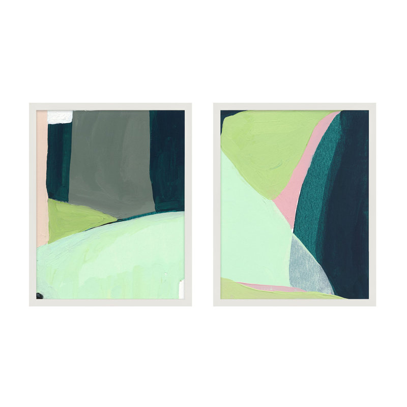 Into The Hills Painting by Andrea Stokes, White Framed, 30" W x 38" H