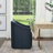 25" Wide Modern No Assembly Linen Barrel Back Upholstered Dining Armchair with Interchangeable Casters & Fixed Feet-1416628318