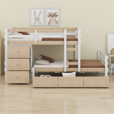 Loft Bunk Bed With Drawers And Ladder