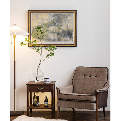 Table de chevet en bois massif vintage