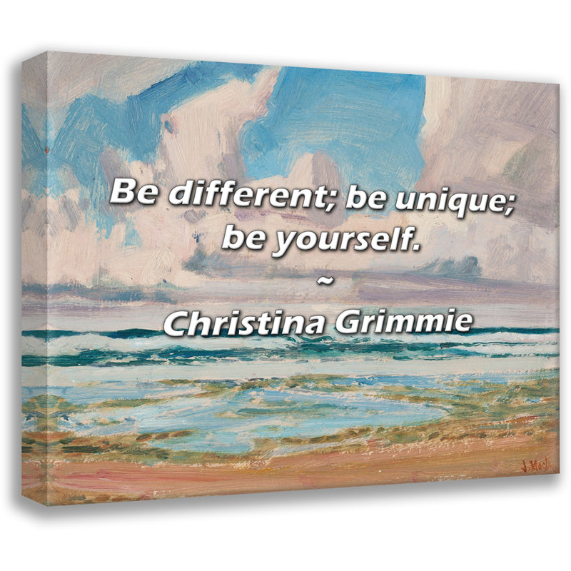 Citation artistique «Soyez différent; soyez unique; soyez vous-même». Toile tendue par Christina Grimmie Gallery