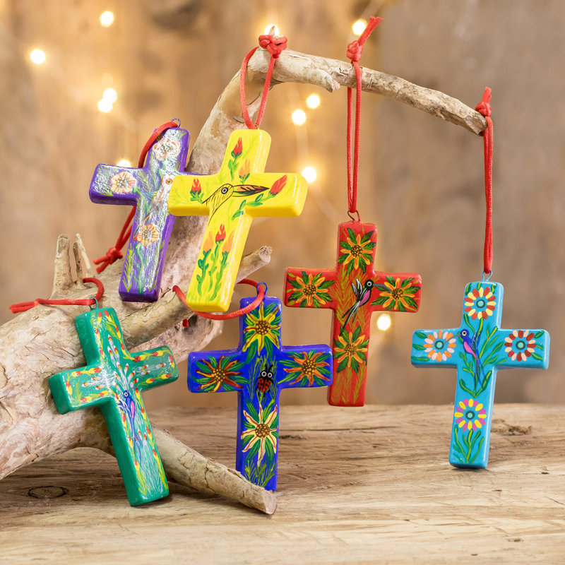 3.4'' Handmade Wood People Finial Ornament