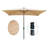 Rectangular Patio Solar LED Lighted Outdoor Umbrellas With Crank And Push Button Tilt For Garden Backyard Pool Swimming Pool-2107933295
