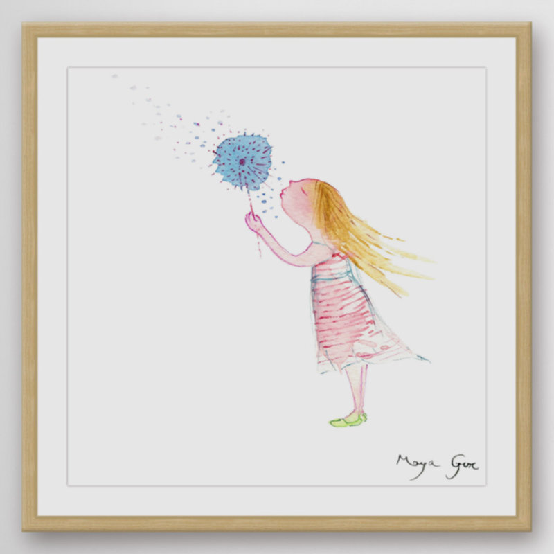Maya Gur - Single Picture Frame Painting, 41cm H x 41cm W x 3.81cm D