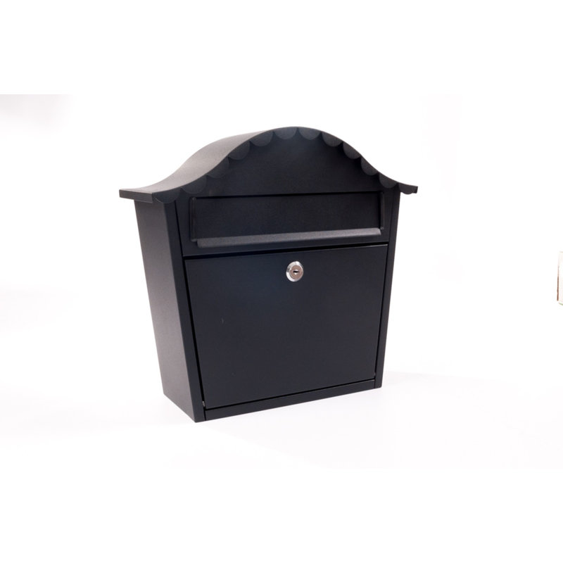 Piersten Steel Wall Mounted Post Box, Black
