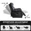 Fauteuil inclinable à deux moteurs avec chauffage et massage, capacité de 350 lb, porte-gobelets cachés et télécommande-1833681493