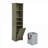 Cabinets with 4 Adjustable Shelves &amp; Laundry Hamper, 15.8"D x 13.8"W x 63.8"H Slate Gray Small Space Storage | Minimalist | MDF