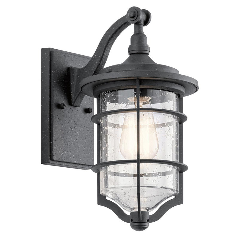 Millcreek Black Outdoor Wall Lantern, 33.7cm H x 17.8cm W x 23cm D
