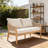 Outdoor Patio Acacia Wood Loveseat-1516913440