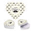 Boîte-cadeau en forme de cœur avec couvercle, moustache et boîte réutilisable Happy Heart's Day, paquet de 1