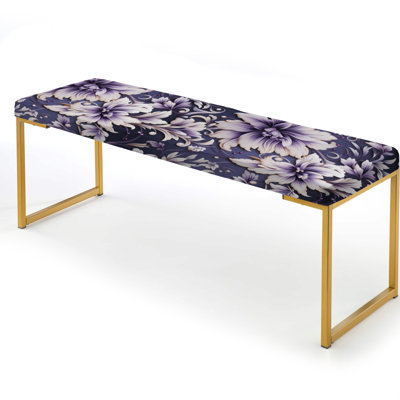 Upholstered Gold Bench