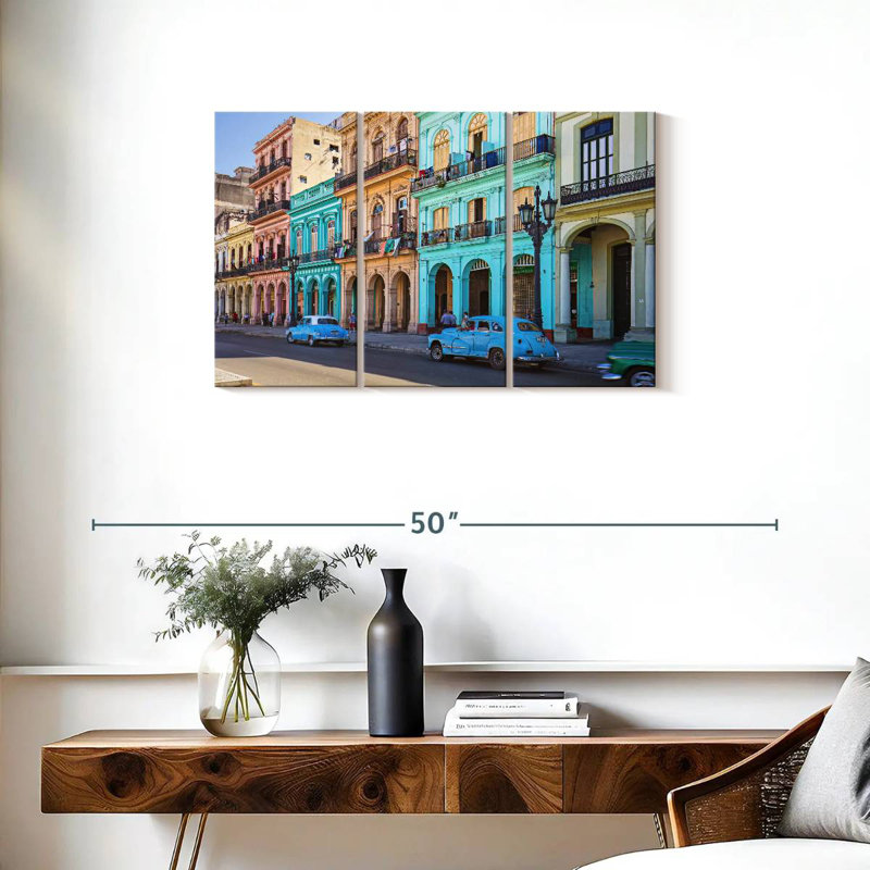 Lilie Streetside Cuban Cars, 20" H x 33" W