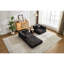 2 places, lit convertible à compression désossé, cadre de forme fixe, chenille, lit noir sans assemblage requis, siège avec chenille et pour chambre à coucher-720739362
