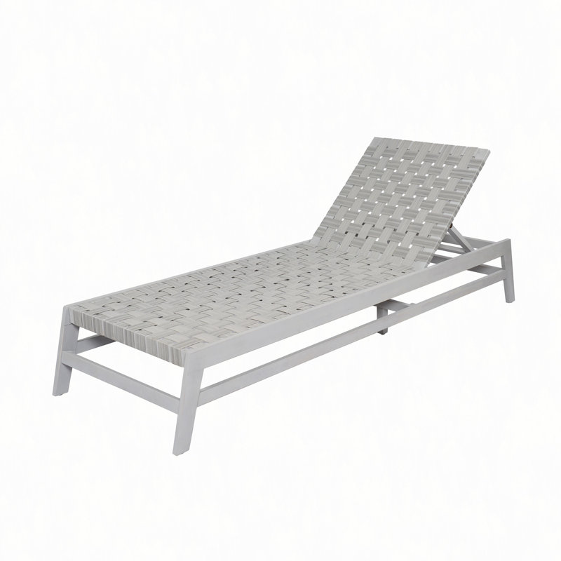 Chaise longue d'extérieur en corde, Gris