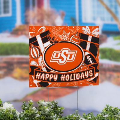Oklahoma State University Yard Sign, Holiday