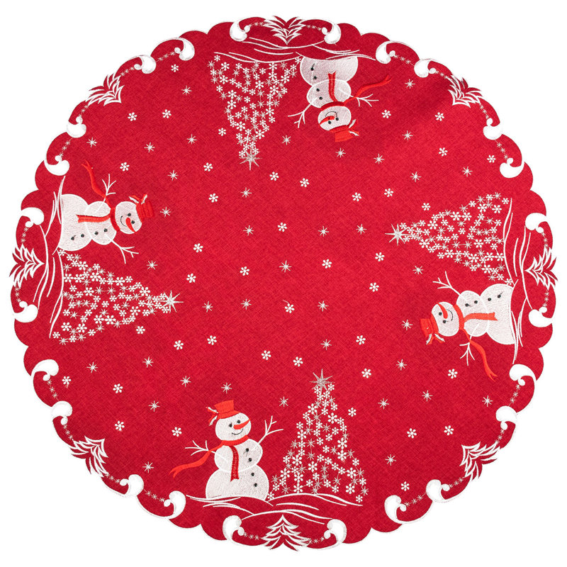 Josuel Snowman with Snowflakes Trees Topper (33" Round)