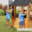 Antigone Cedar Backyard Playhouse With Toy Kitchen-115459783