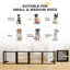 Freestanding Pet Gate 6 Panel Foldable Playpen Black