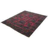 Tapis décoratif en laine de conception unique noué à la main New Age 18/20 Pak Finest gris foncé/rose 8 pi 1 po x 10 pi Brynlea