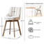Tabourets de bar à hauteur de comptoir, tabourets de bar pivotants avec dossier, tabourets de bar de 2,26 po en bois massif, tabourets de comptoir rembourrés en tissu de lin épais beige-2005185493-2005728307