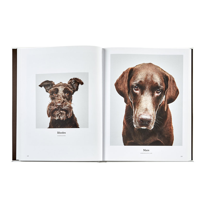 Graphic Image Good Dog Coffee Table Book, Leather, Ivory