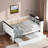 Wood Daybed With Storage Shelves, Upholstered Backrest And Usb-1358154889